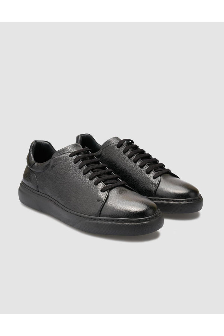 Cabani Shoes %100 Cuir véritable Chaussures de sport pour hommes noires - Noir