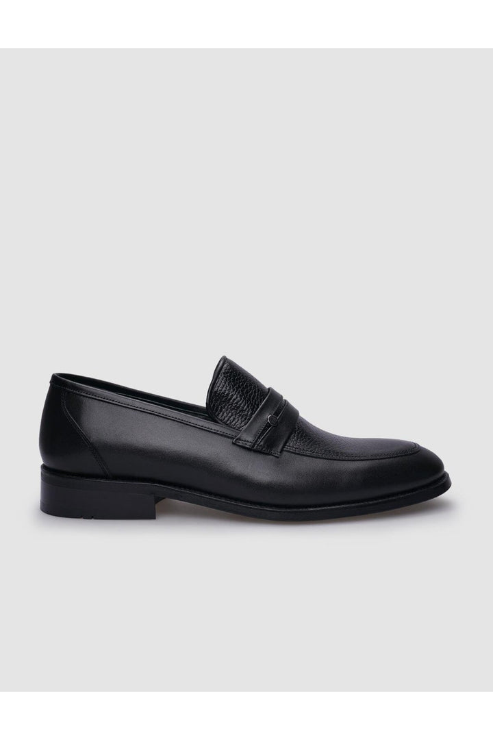 Cabani Shoes Chaussures classiques pour hommes en cuir véritable noir avec détails de ceinture à 100%. - Multicolore