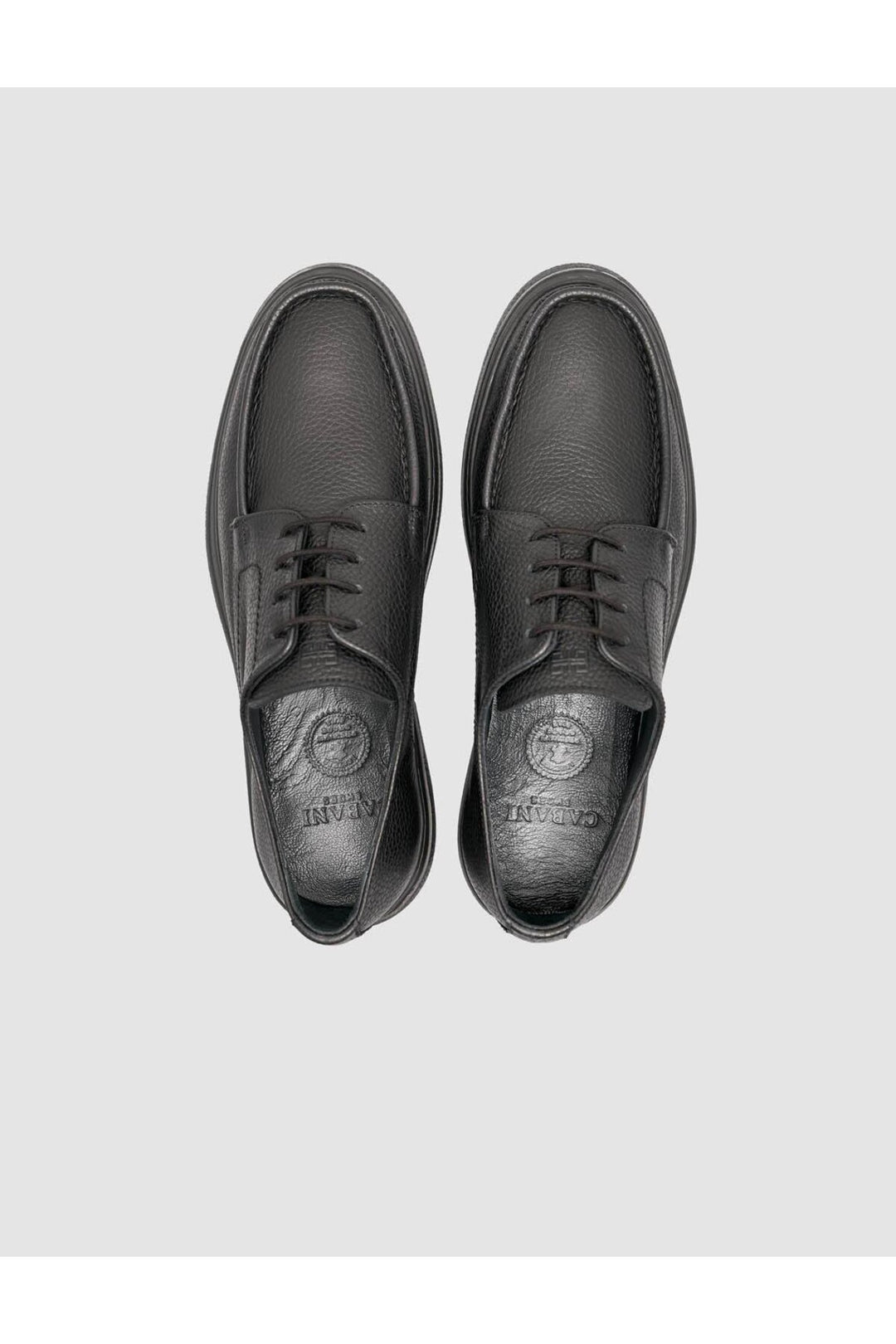 Cabani Shoes Chaussures de ville pour hommes en cuir véritable noir 100% - Noir