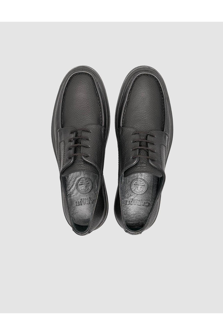 Cabani Shoes Chaussures de ville pour hommes en cuir véritable noir 100% - Noir