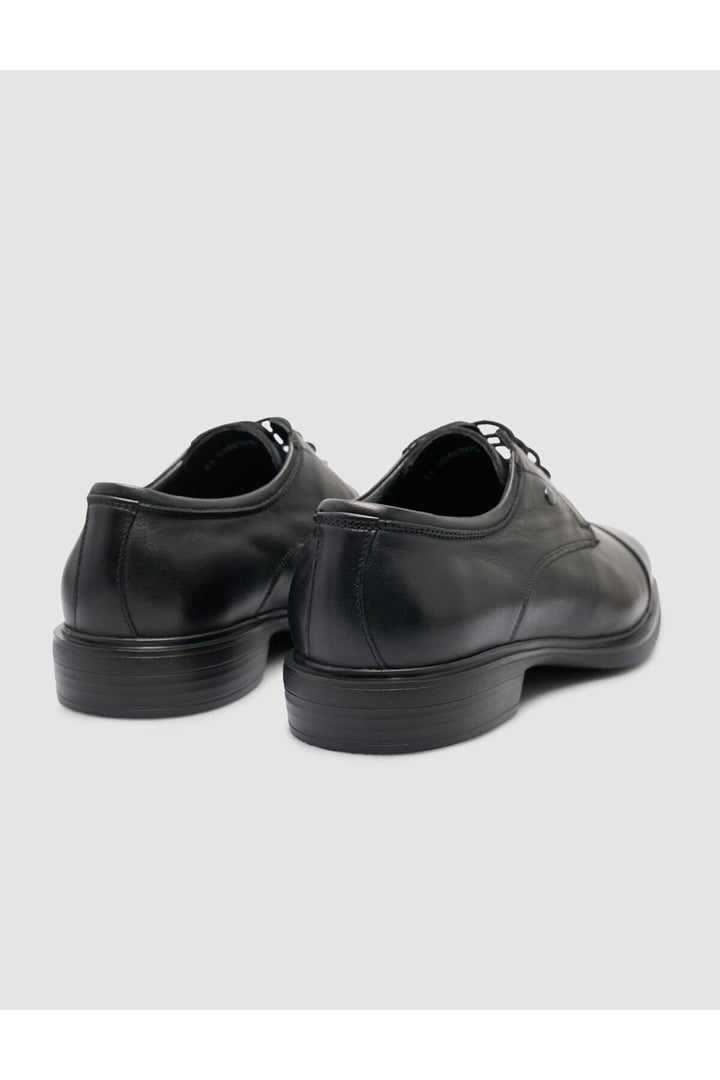 Cabani Shoes Chaussures classiques pour hommes en cuir véritable noir à bout ovale 100% - Multicolore