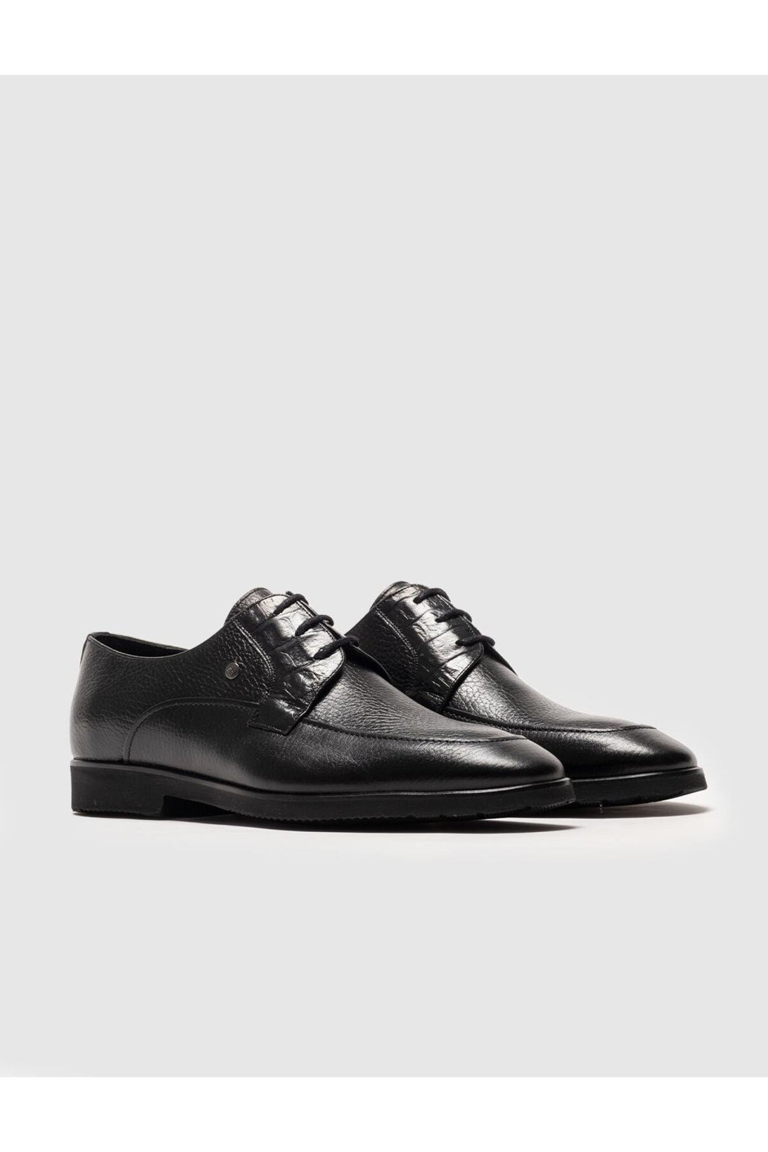 Cabani Shoes Chaussures classiques pour hommes en cuir véritable noires à lacets - Multicolore