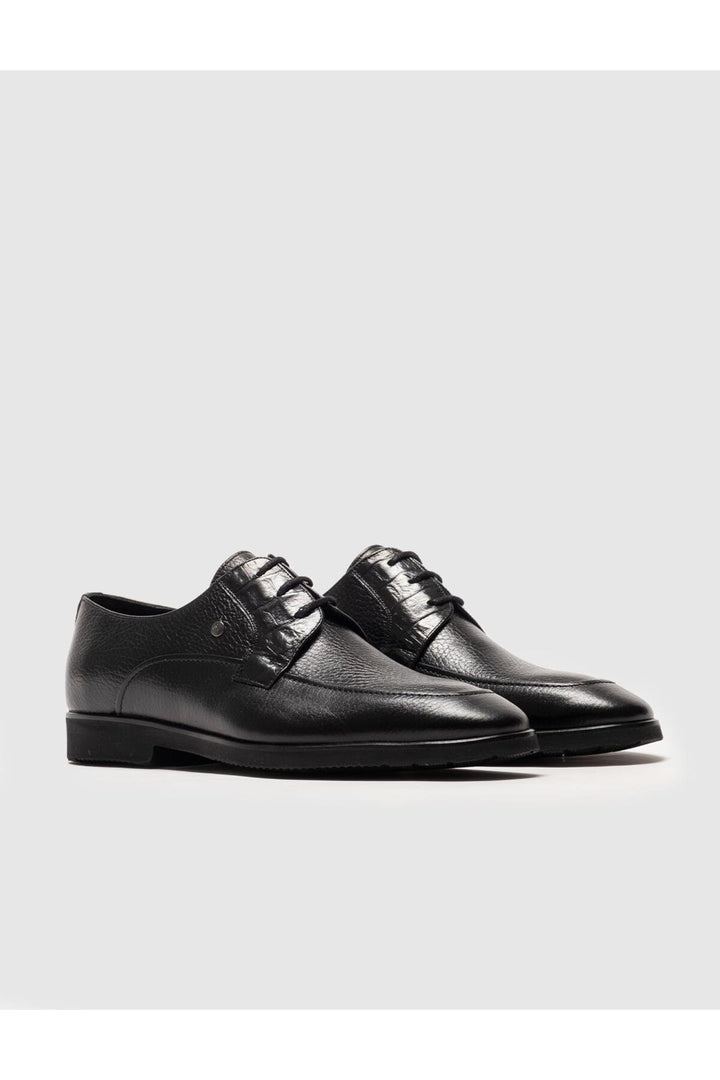 Cabani Shoes Chaussures classiques pour hommes en cuir véritable noires à lacets - Multicolore