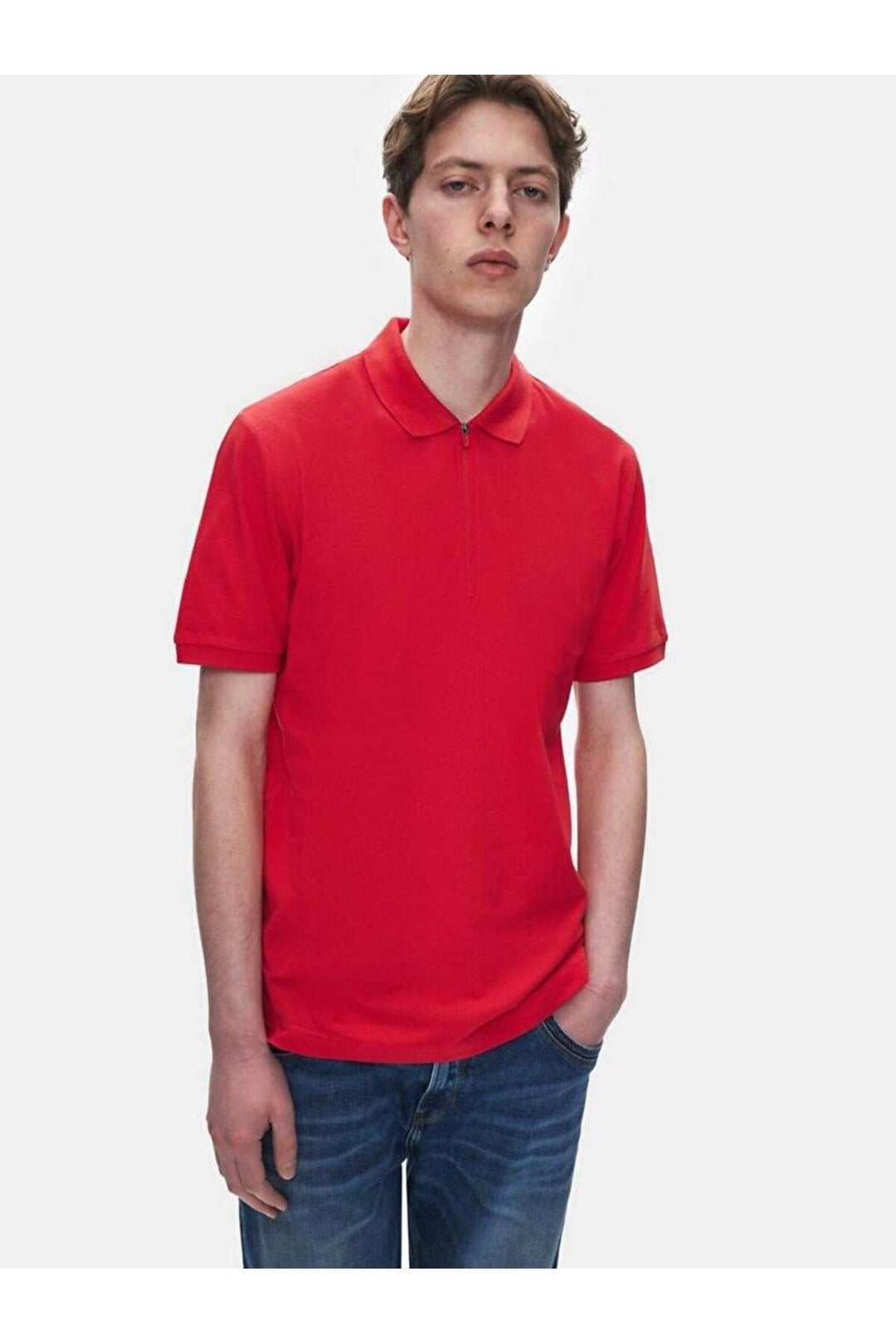LTB T-shirt classique à manches courtes et col polo rouge pour hommes de Lozoko 1225841886089600