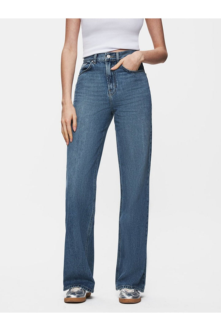 LTB Vıonne H Pantalon en Jean à Taille Haute et Jambes Larges - karişik_55966