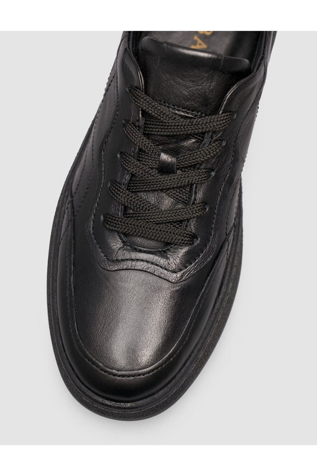 Cabani Shoes Baskets femme en cuir véritable noir à lacets - Multicolore
