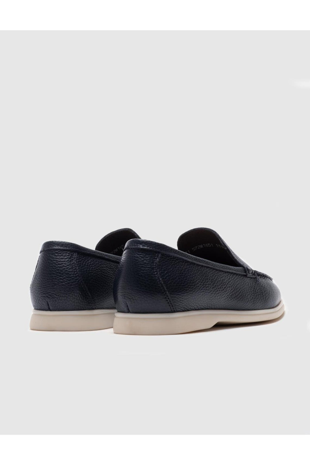Cabani Shoes Chaussures de ville pour hommes en cuir véritable bleu marine - Bleu marine
