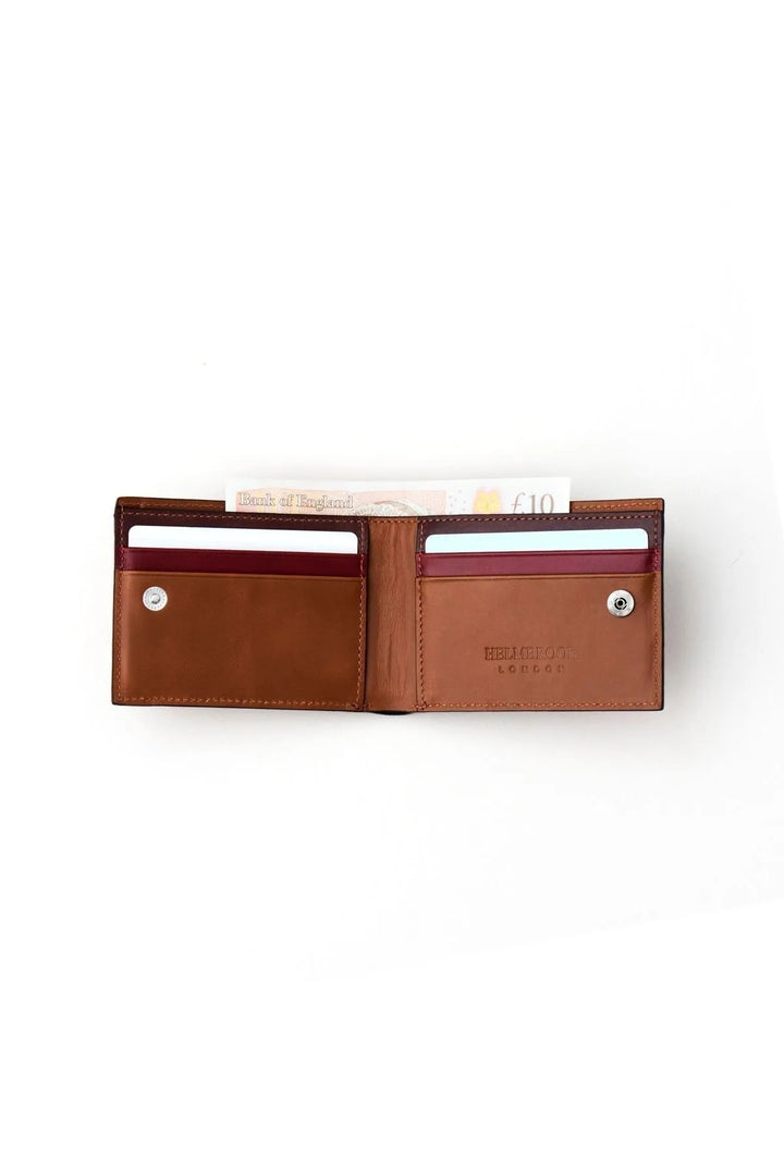 helmbrook Portefeuille en cuir véritable pour homme Design de poche Multi-Baie RFID Protégé Café Rigby Tan