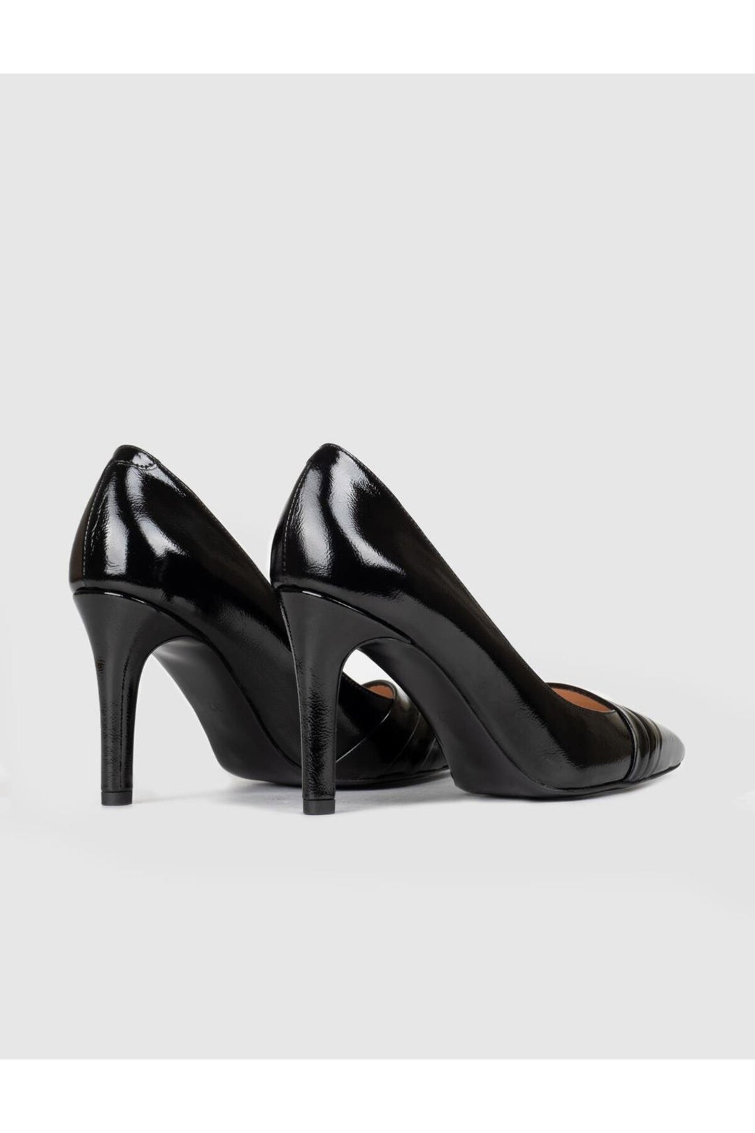 Cabani Shoes Escarpins à talons fins en cuir véritable noir verni pour femmes - Multicolore