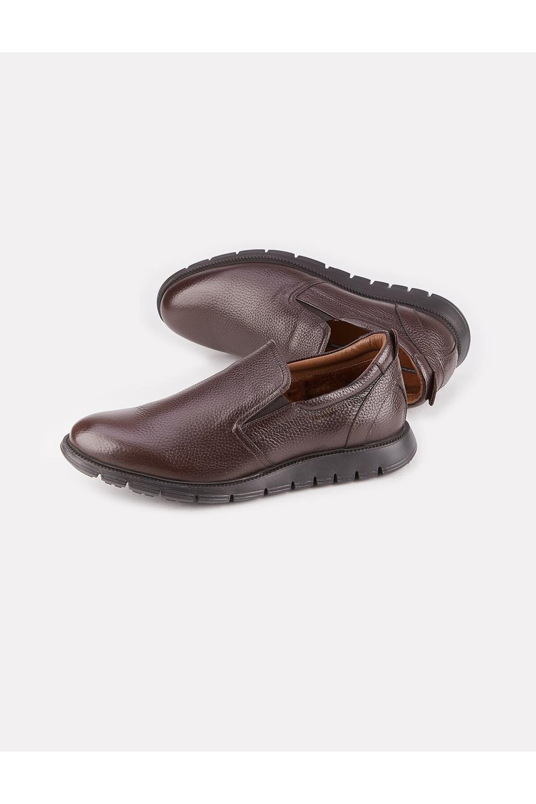 Cabani Shoes Chaussures de ville pour hommes en cuir véritable marron - Multicolore