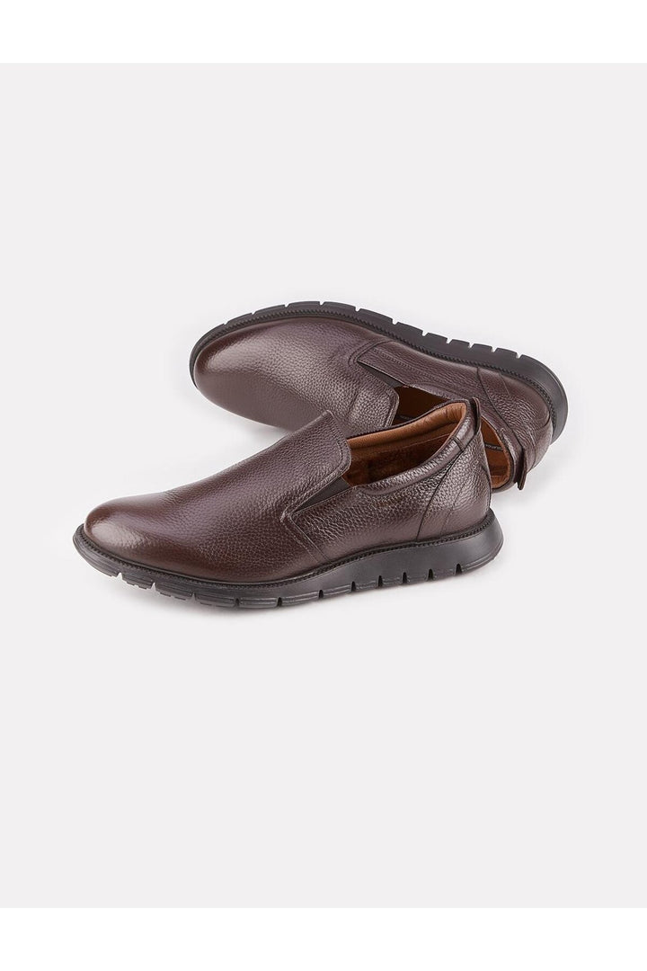 Cabani Shoes Chaussures de ville pour hommes en cuir véritable marron - Multicolore