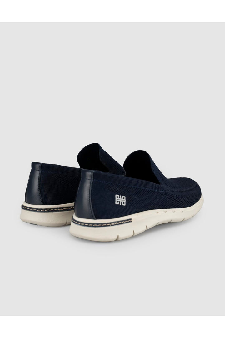 Cabani Shoes Chaussures décontractées pour hommes en tricot à semelle légère Bleu marine - Bleu marine