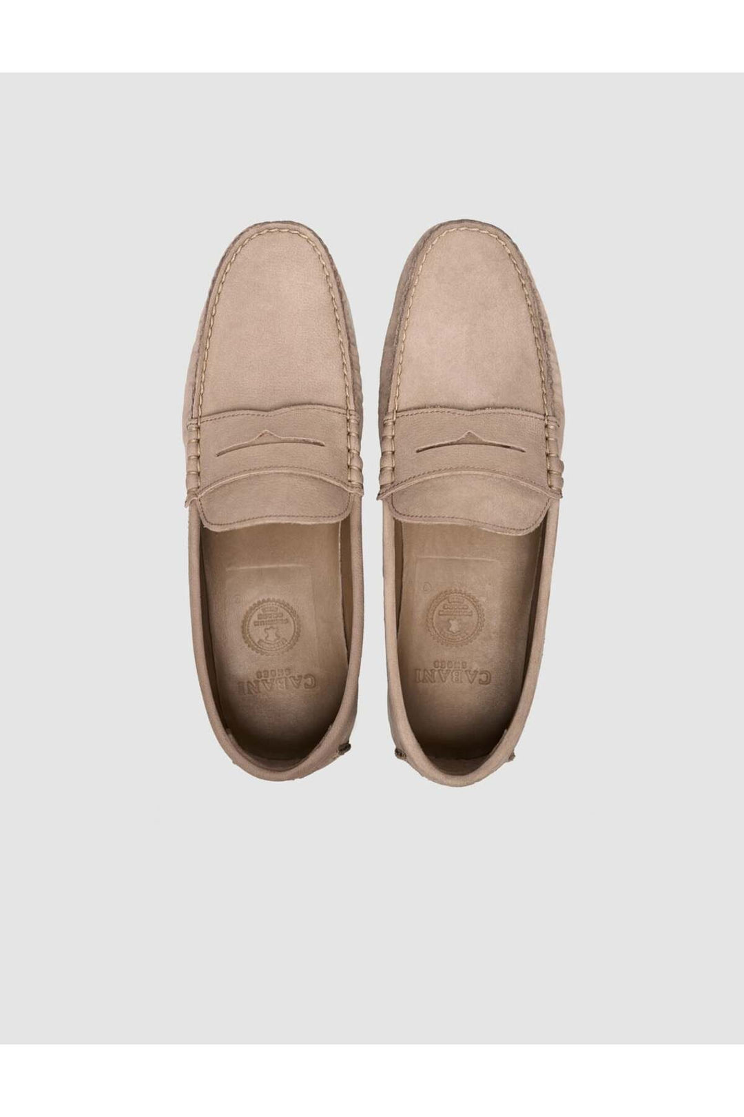 Cabani Shoes %100 Cuir véritable Mocassins en suède beige pour homme - Multicolore