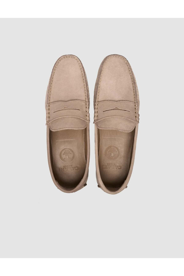 Cabani Shoes %100 Cuir véritable Mocassins en suède beige pour homme - Multicolore