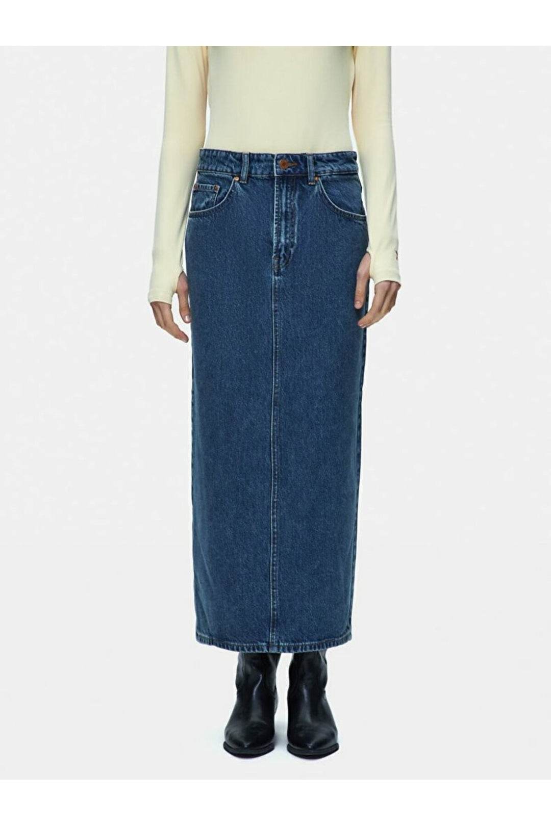 LTB Femme Jupe Danica Bleue Devika Wash 01009612211607455867-Std - Bleu