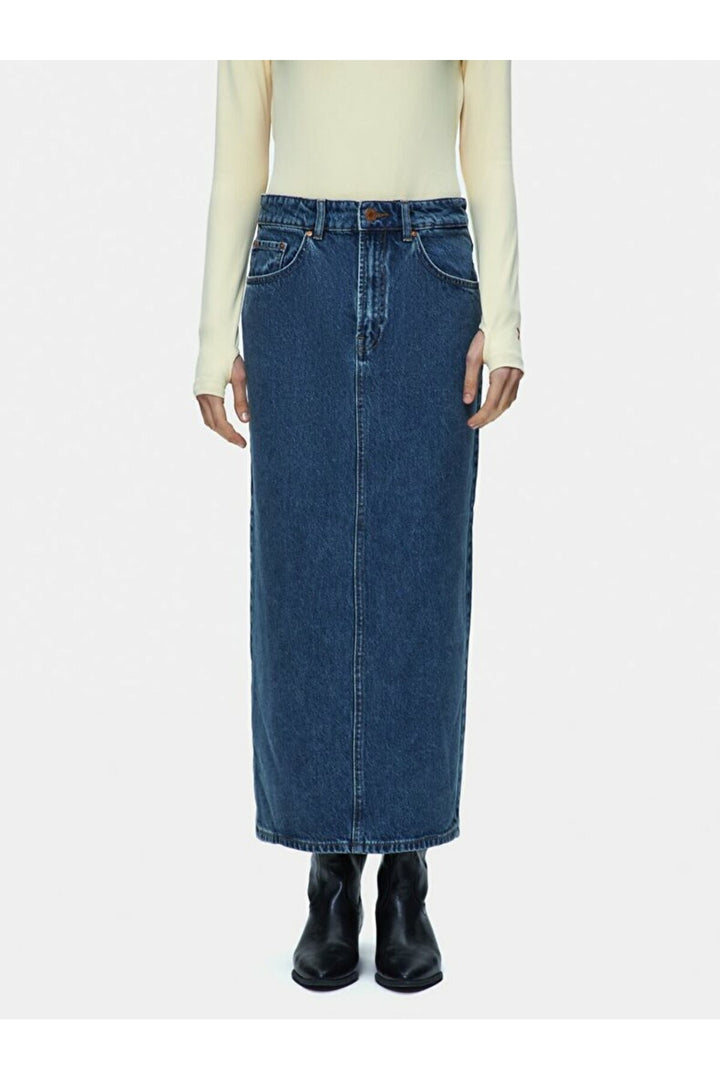 LTB Femme Jupe Danica Bleue Devika Wash 01009612211607455867-Std - Bleu