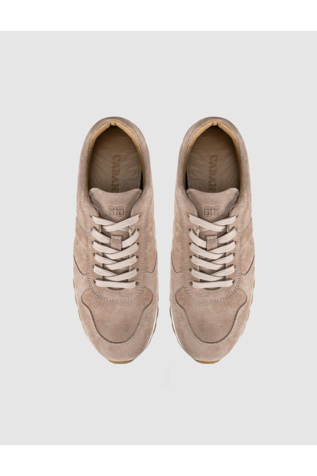 Cabani Shoes Baskets en suède beige pour femme - Crème