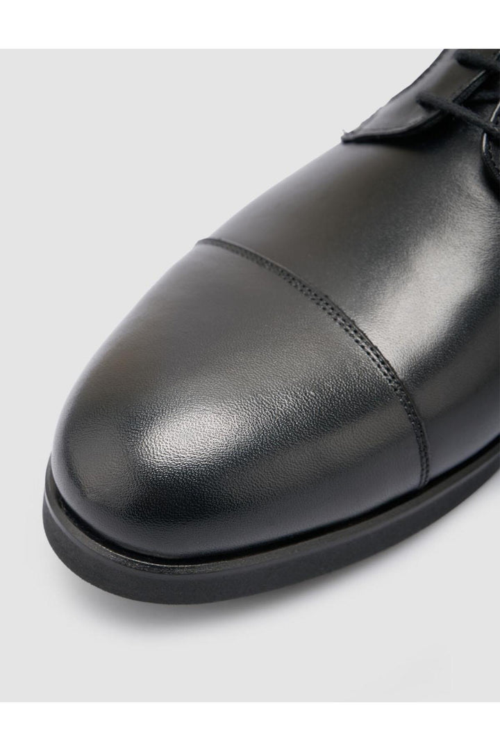 Cabani Shoes Chaussures classiques pour hommes en cuir véritable noir à lacets 100% - Multicolore
