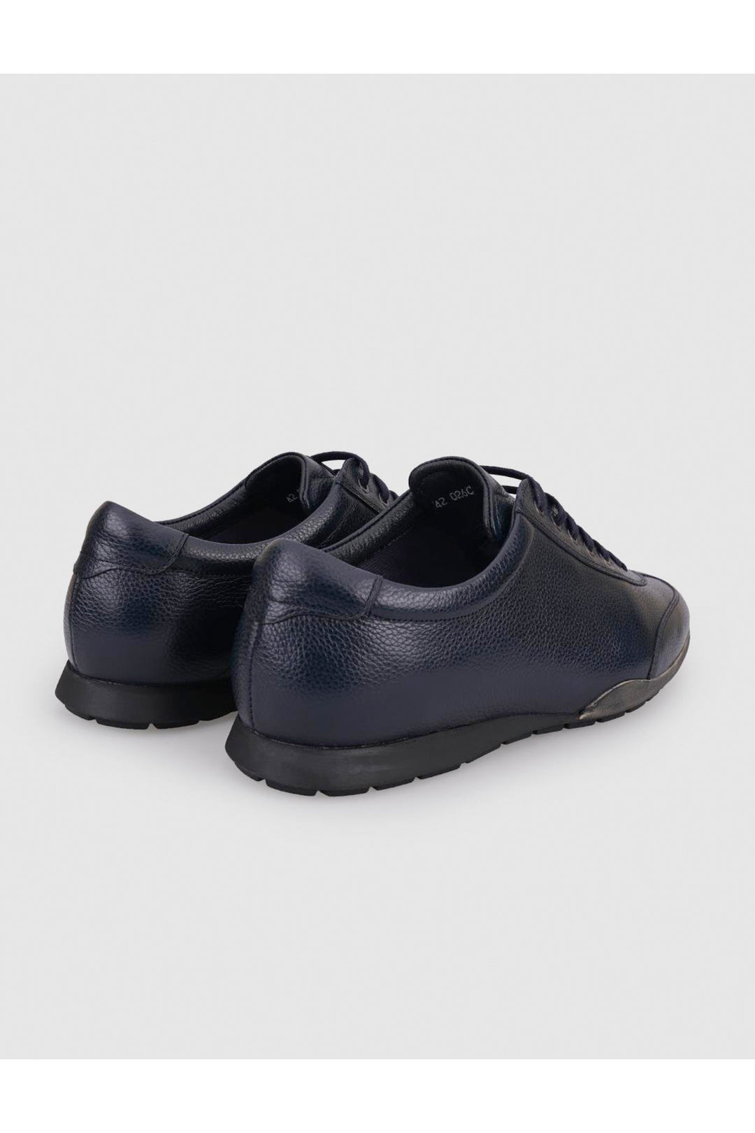Cabani Shoes Chaussures de ville pour hommes en cuir véritable 100% bleu marine à lacets - Bleu marine