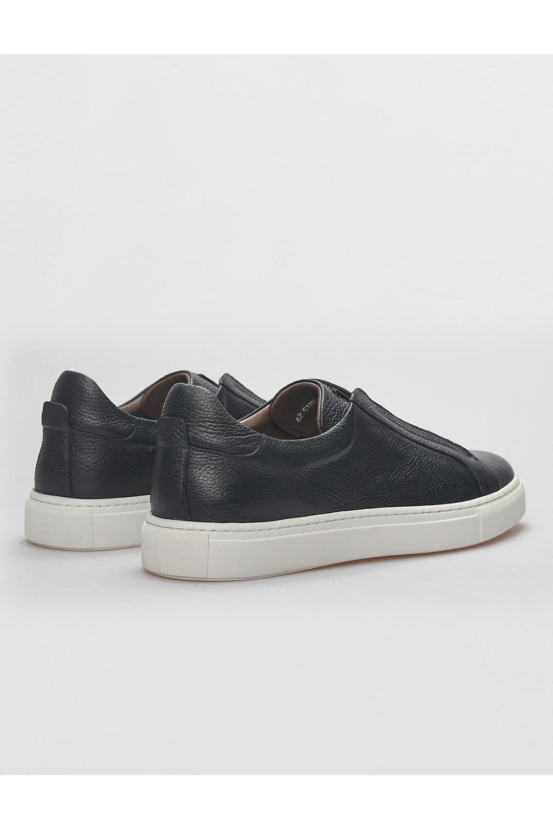 Cabani Shoes Chaussures de sport pour hommes en cuir véritable bleu marine à lacets. - Bleu marine