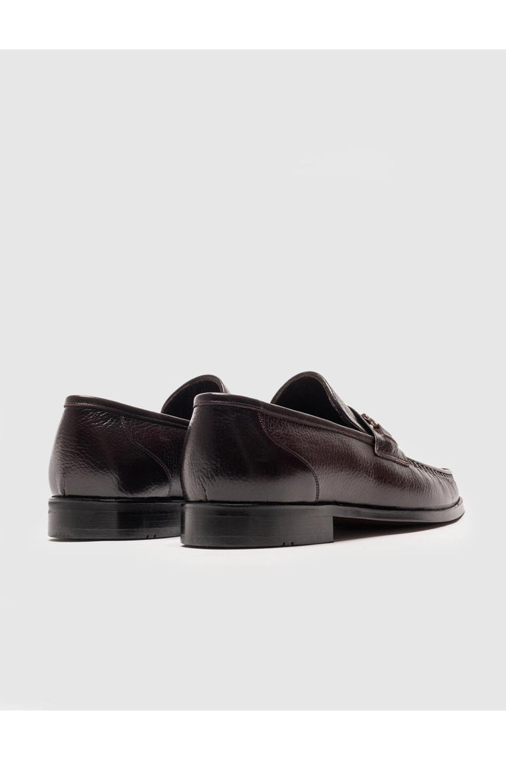 Cabani Shoes Chaussures classiques pour hommes en cuir véritable marron avec boucle - Multicolore