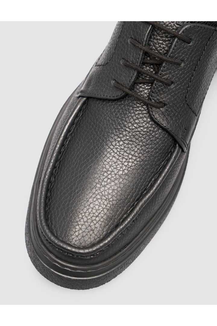 Cabani Shoes Chaussures de ville pour hommes en cuir véritable noir 100% - Noir