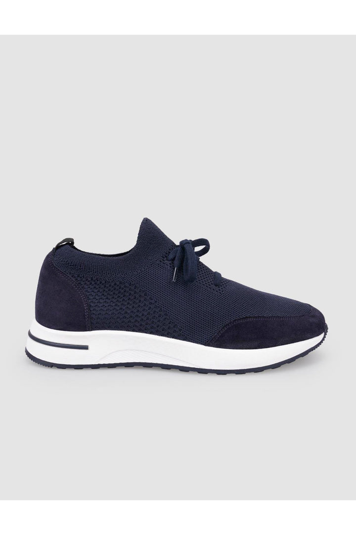 Cabani Shoes Monza Triko Bleu marine Chaussures de sport pour homme à lacets - Bleu marine