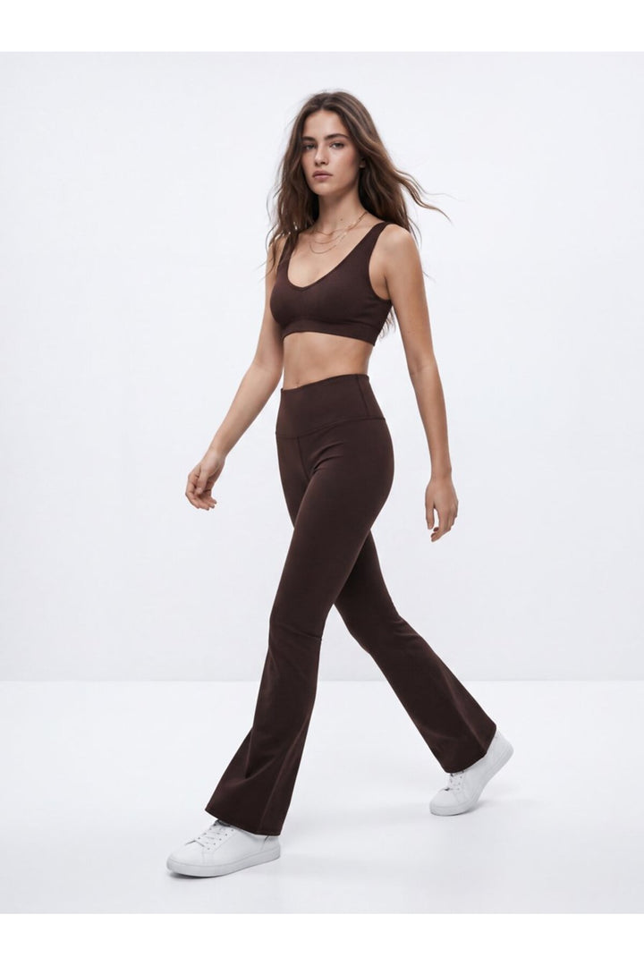 LTB Leggings Sport Taille Haute Marron - Marron
