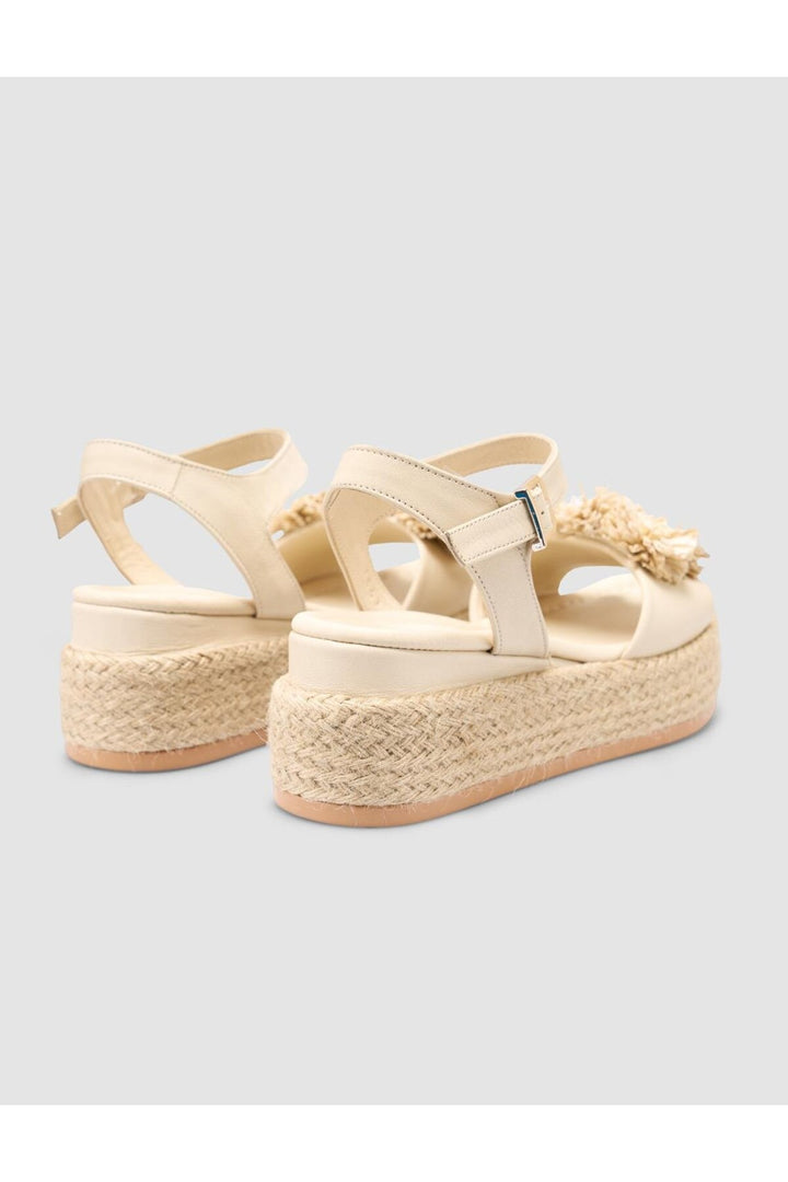 Cabani Shoes Sandales pour femmes en cuir véritable beige 100% - Beige