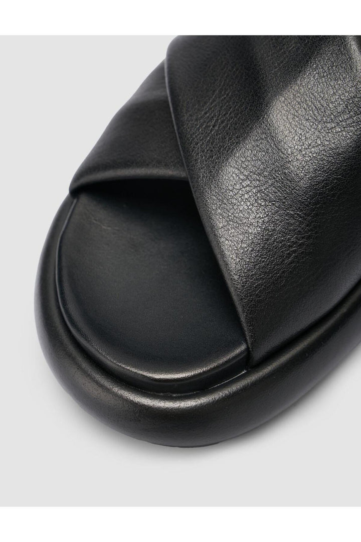 Cabani Shoes %100 Cuir véritable Sandales noires pour femmes - Noir