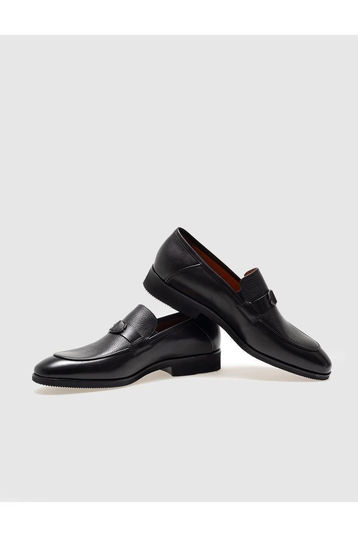 Cabani Shoes Chaussures classiques pour hommes en cuir véritable noires - Noir