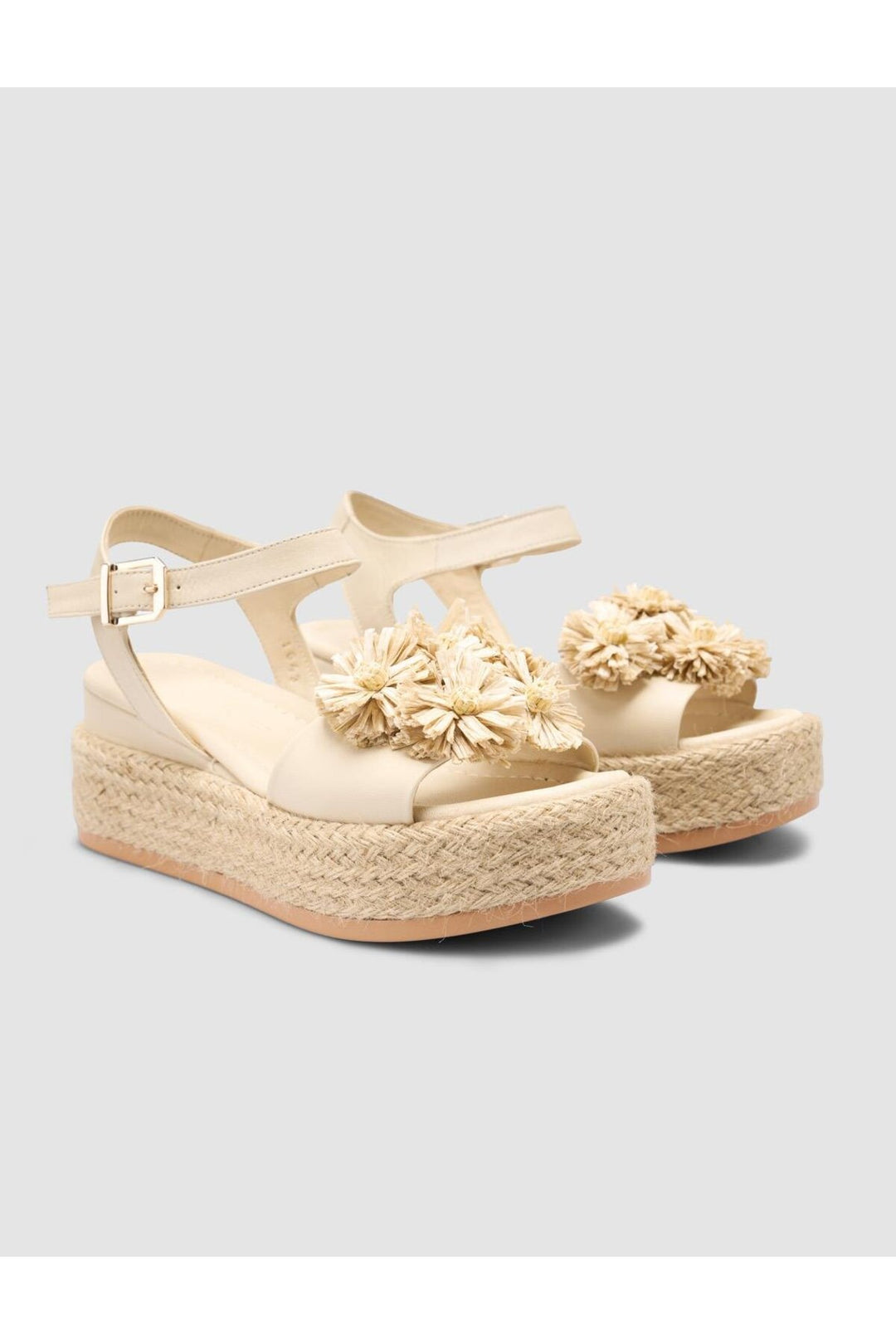 Cabani Shoes Sandales pour femmes en cuir véritable beige 100% - Beige