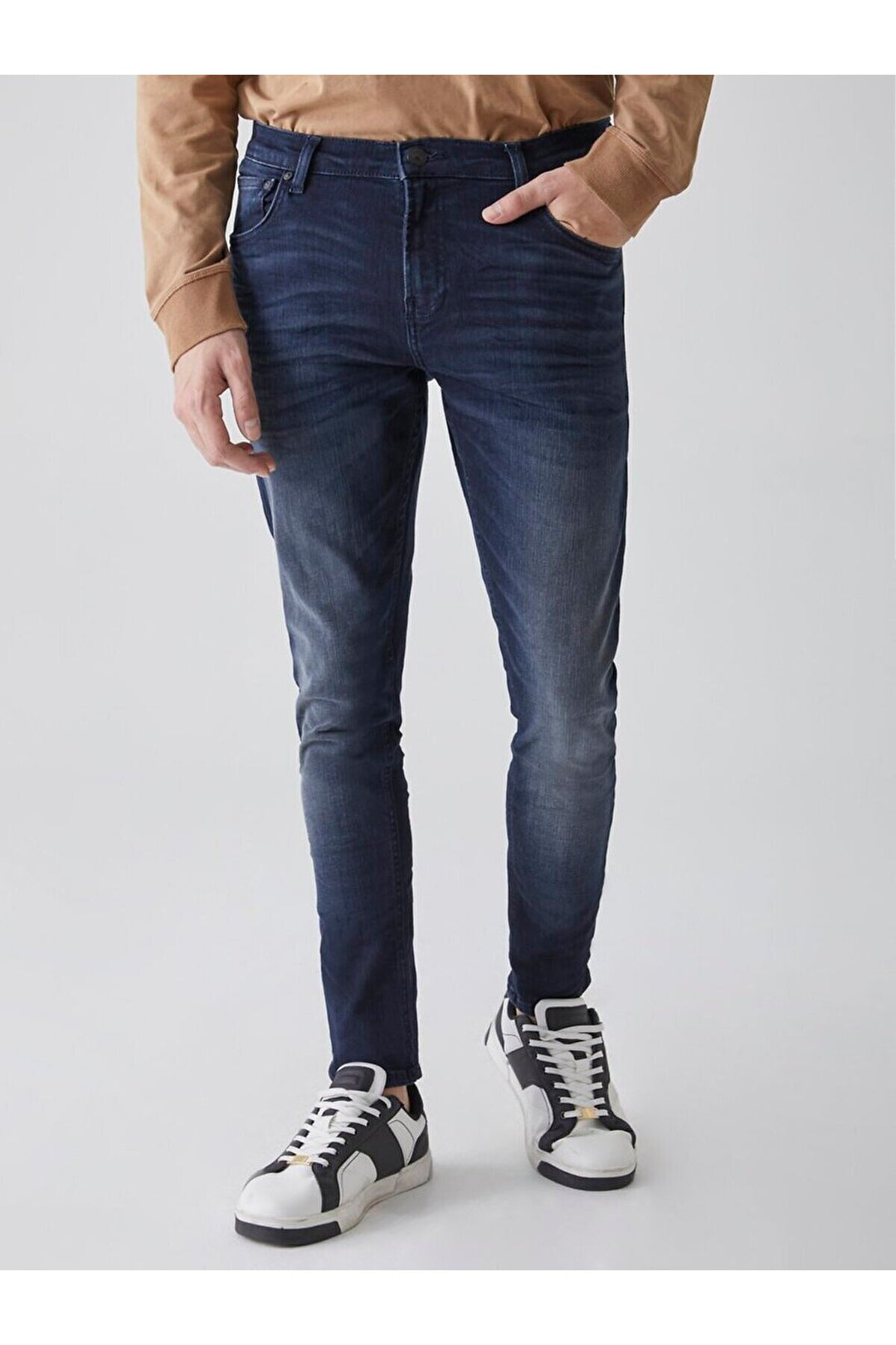 LTB Pantalon en jean taille moyenne Smarty slim - Bleu foncé