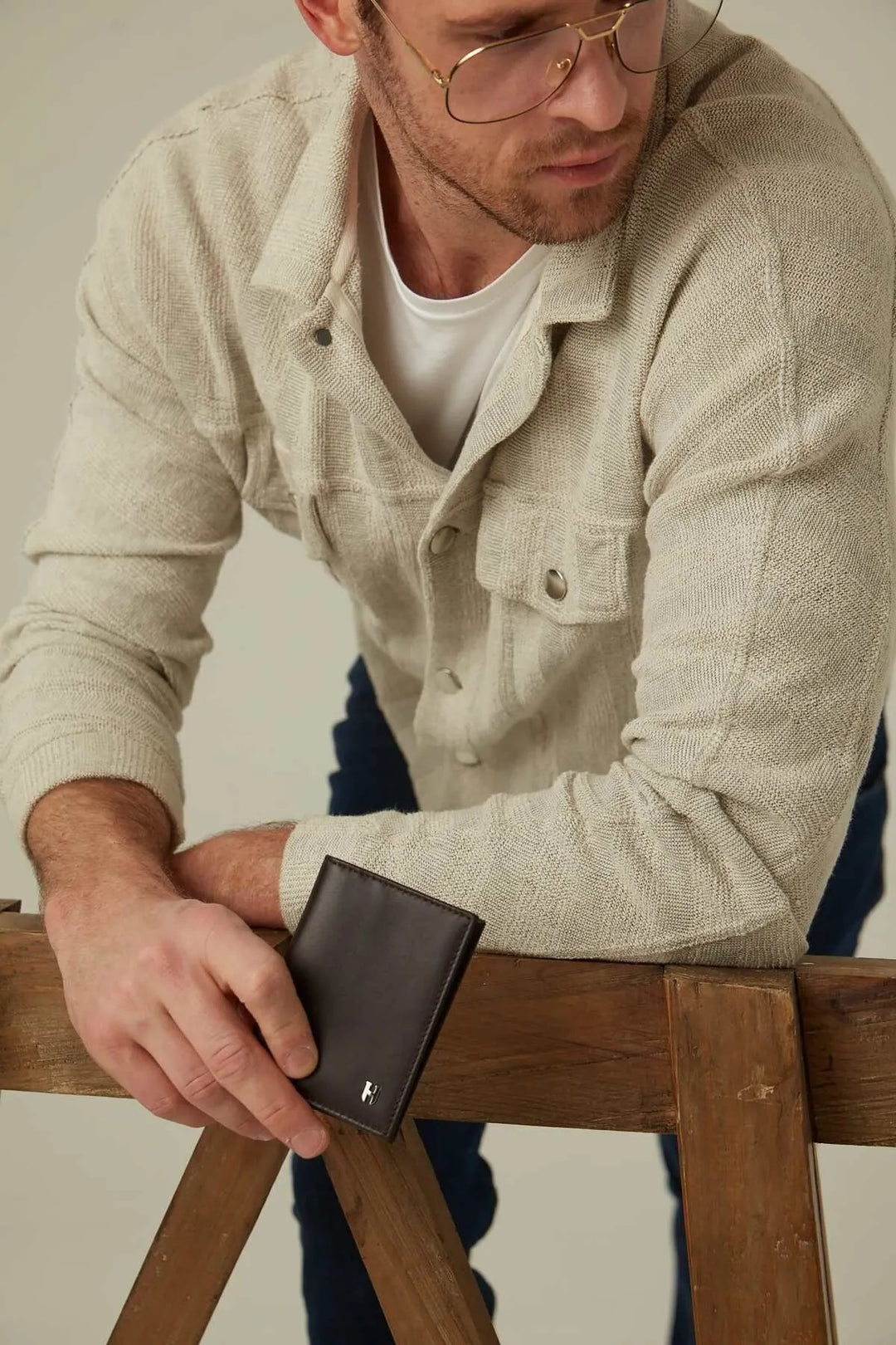 Helmbrook Portefeuille en cuir véritable pour homme multi-baie protégé par RFID Café Townsend avec porte-cartes