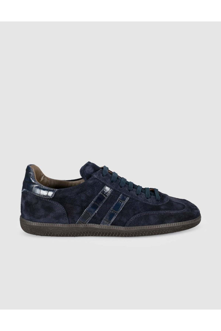Cabani Shoes Baskets en cuir suédé bleu marine pour femmes - Bleu marine