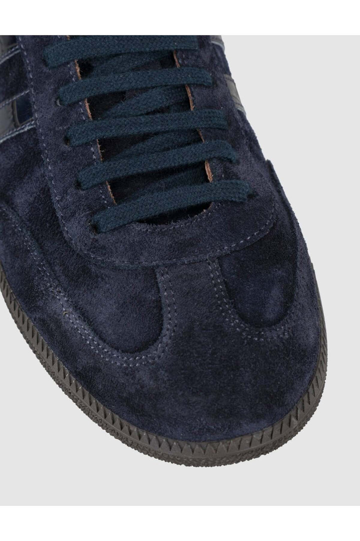 Cabani Shoes Baskets femme en cuir véritable suédé bleu marine - Bleu marine