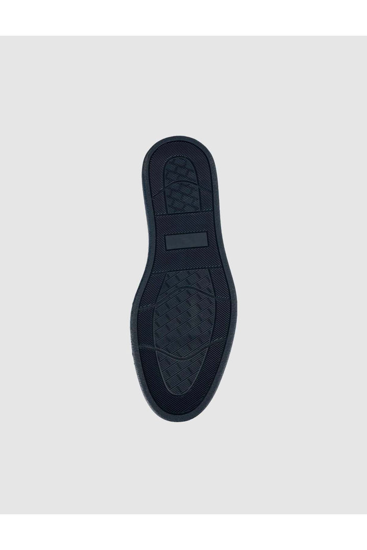 Cabani Shoes Mocassins noirs pour hommes avec détails en tricot - Multicolore