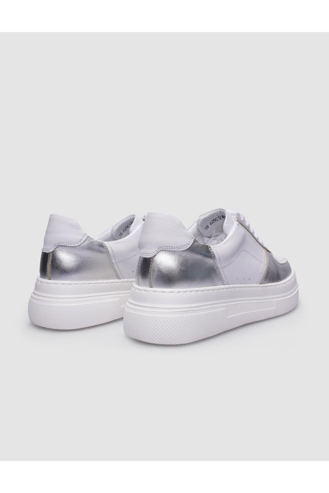Cabani Shoes %100 Cuir véritable Baskets blanches à lacets pour femmes - Blanc