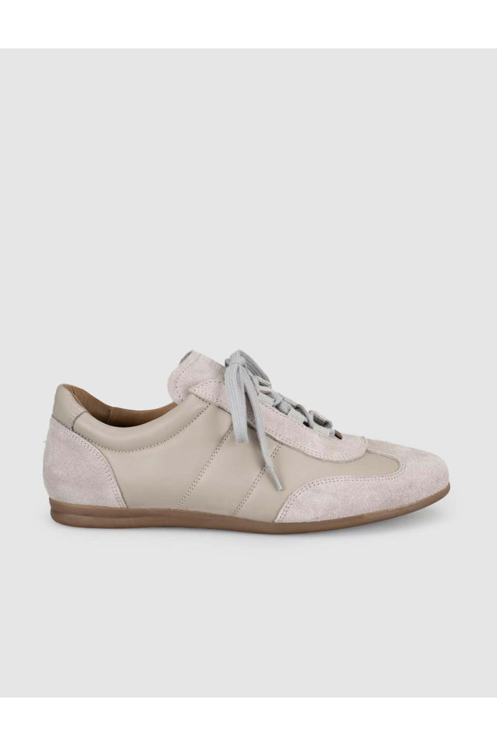 Cabani Shoes Baskets Femme en Cuir Véritable Crème - Crème