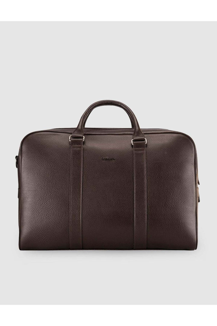 Cabani Shoes Sac en cuir véritable marron pour homme, à main et de voyage. - Multicolore