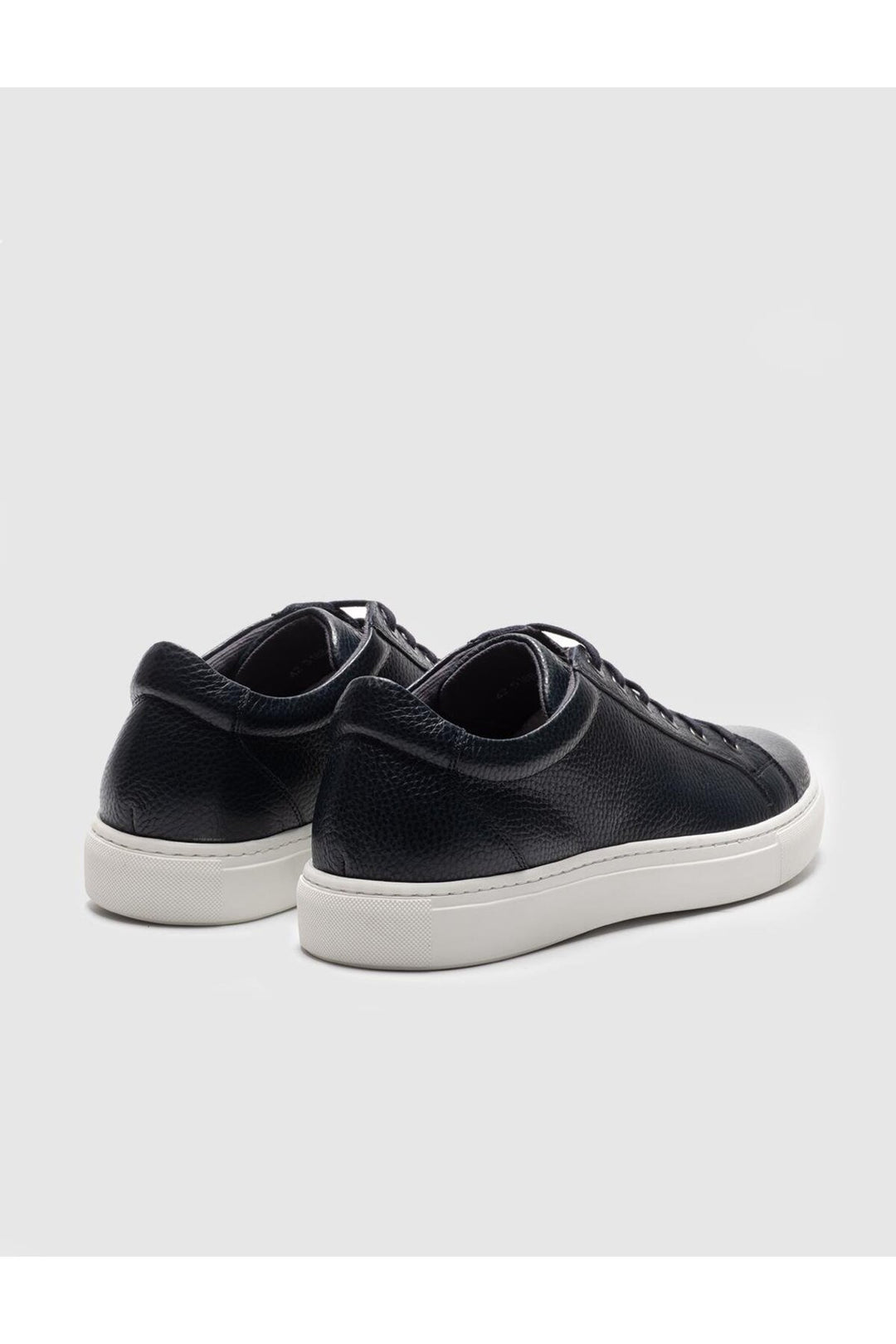 Cabani Shoes Chaussures de sport pour hommes en cuir véritable bleu marine à lacets. - Bleu marine