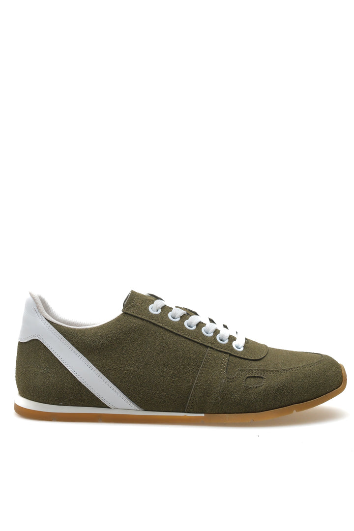 Wavelys ALESSIA Femme Baskets en Suède Kaki Chaussures de Ville - Kaki