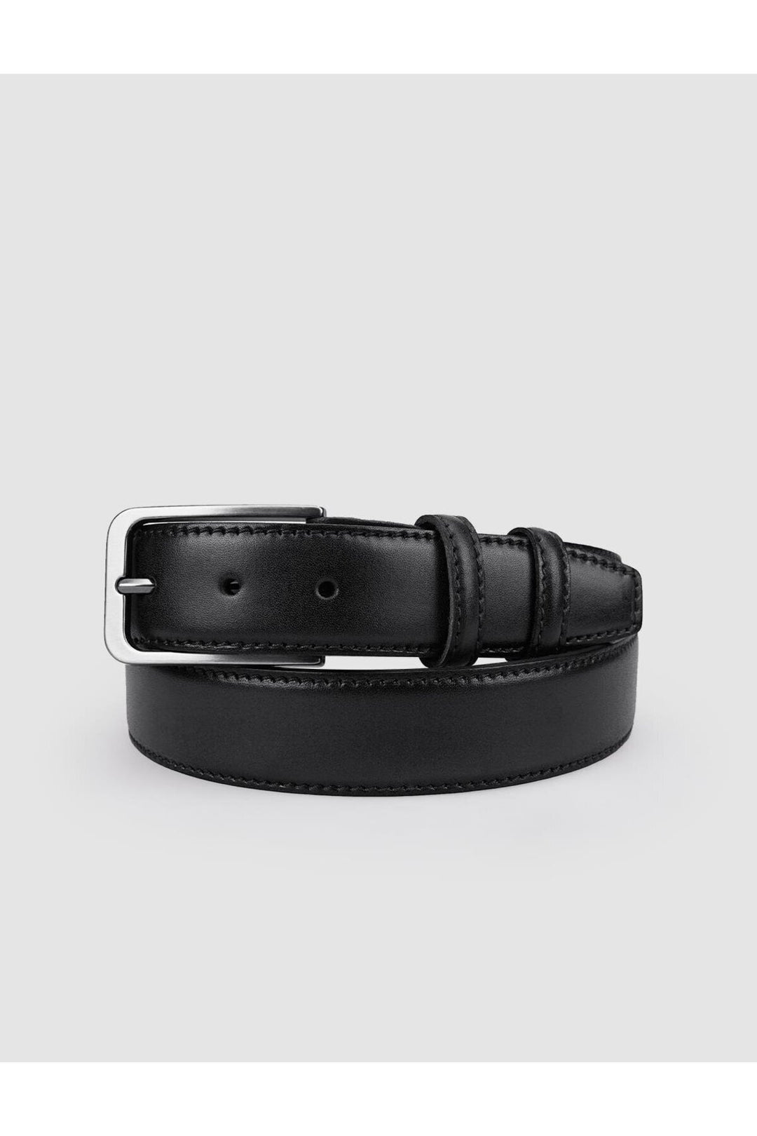 Cabani Shoes Ceinture quotidienne pour homme en cuir véritable noir de 3,5 cm. - Multicolore