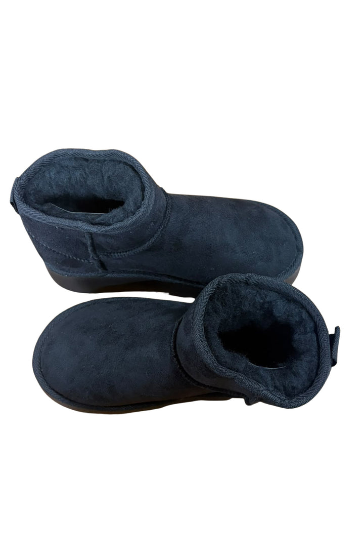 Wavelys Bottines pour femmes noires avec intérieur en fourrure, adaptées à un usage quotidien. - Noir