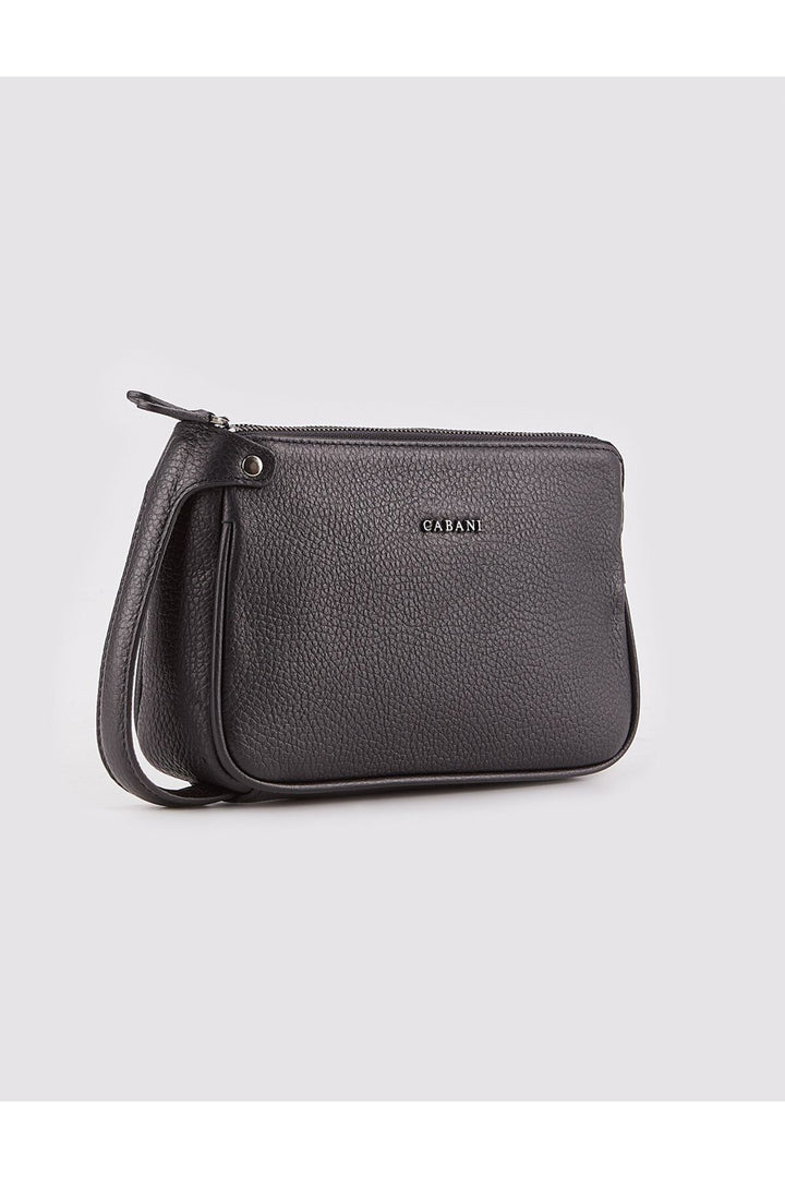 Cabani Shoes Sac à main en cuir véritable noir - Noir