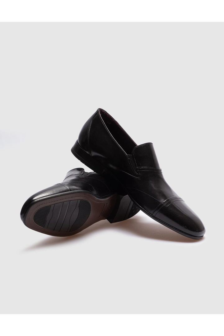Cabani Shoes Chaussures classiques pour hommes en cuir véritable noires - Multicolore