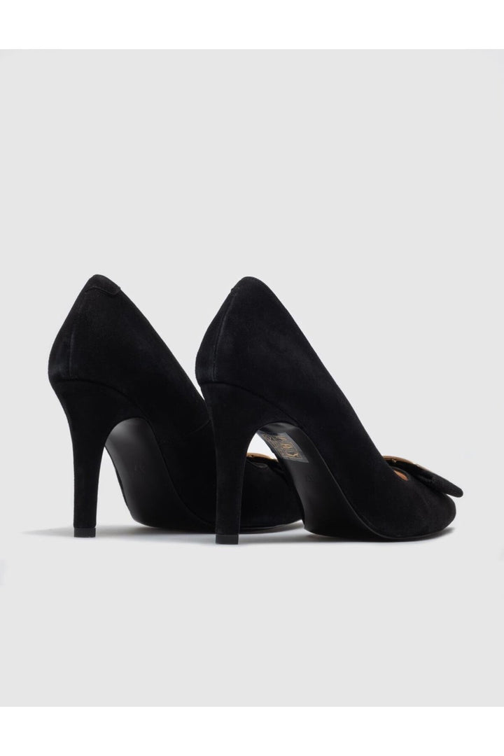 Cabani Shoes Chaussures à talons pour femmes en cuir véritable noires - Multicolore