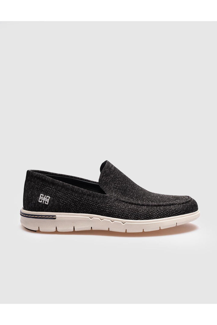 Cabani Shoes Chaussures de ville pour hommes en tricot noir - Multicolore