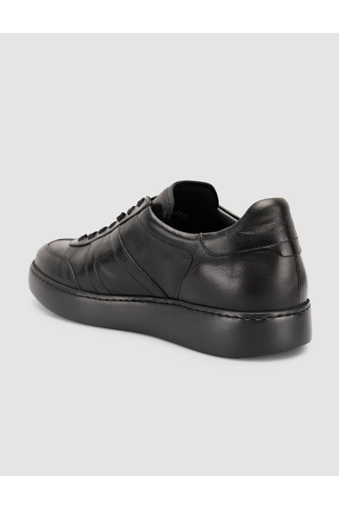 Cabani Shoes %100 Cuir Baskets Noires pour Hommes à Lacets - Noir
