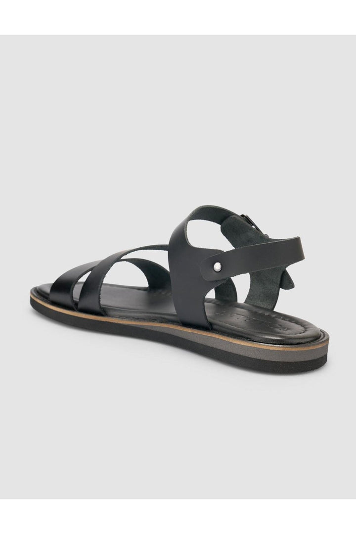 Cabani Shoes %100 Cuir véritable Sandales noires pour femmes - Multicolore